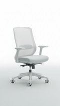 Pure White mesh-back ergonomic chair