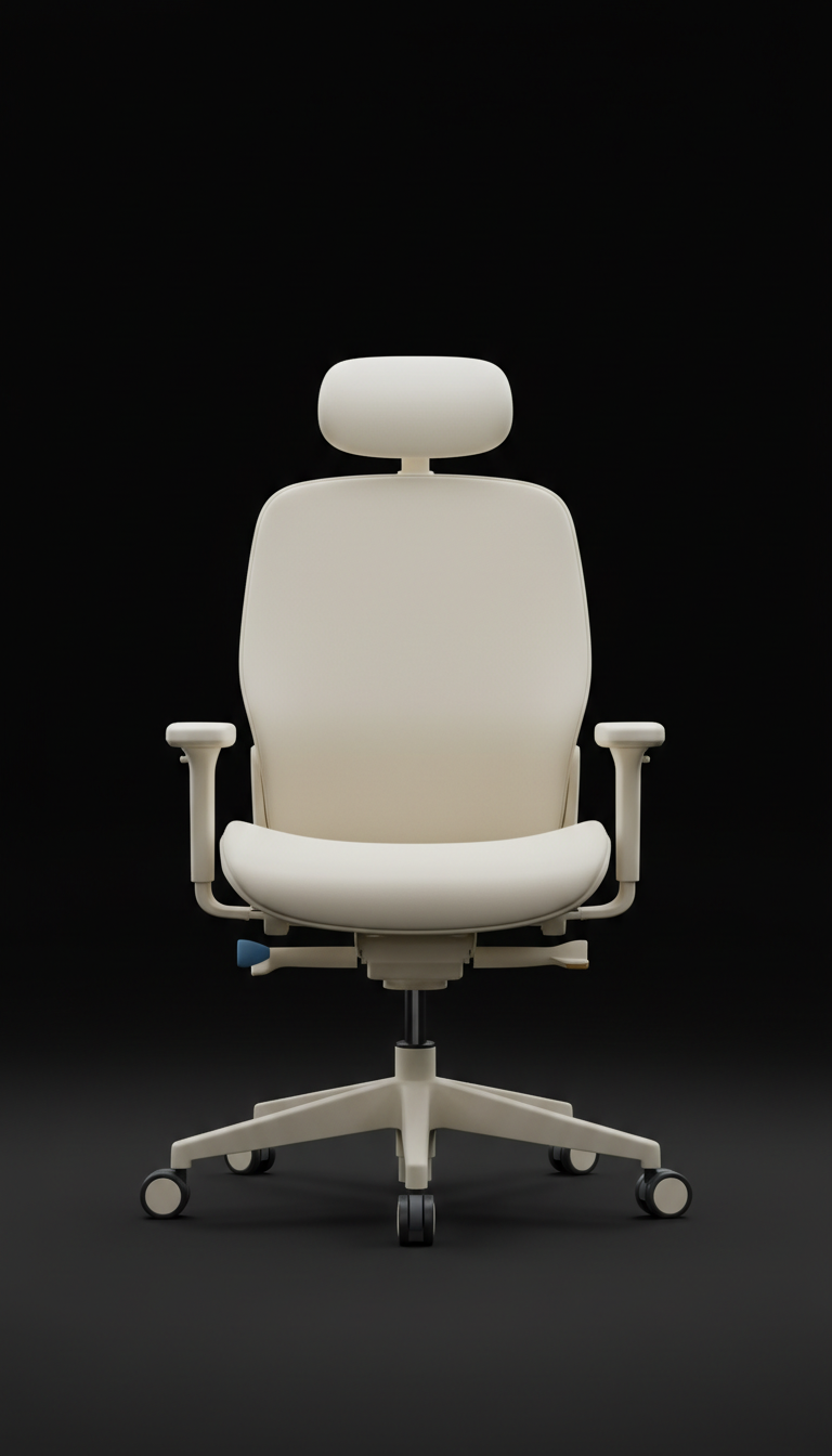 Ivory Executive ergonomic chair with molded foam seat